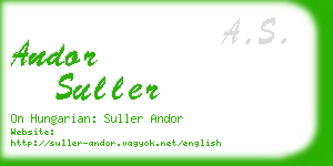 andor suller business card